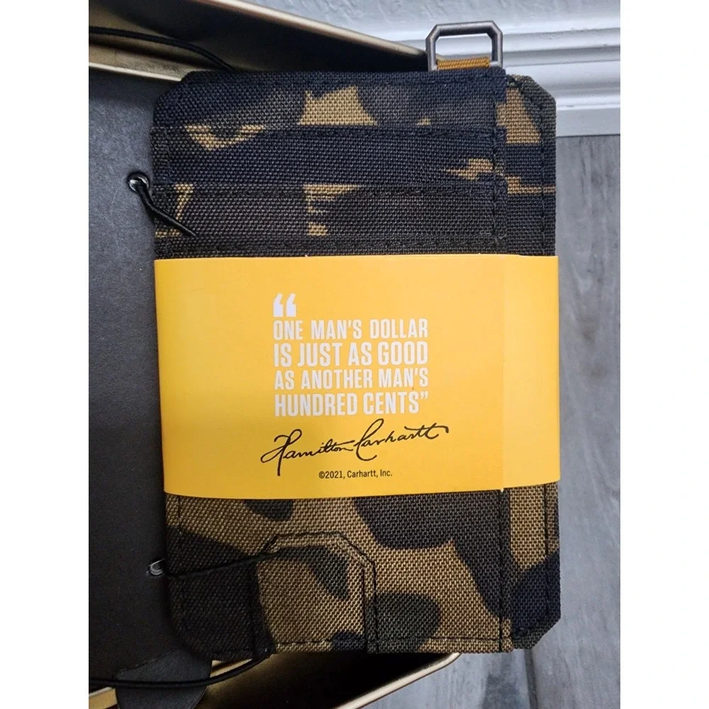Carhartt Camo Nylon Duck Front Pocket Wallet Water Repellent Durable #ww0238